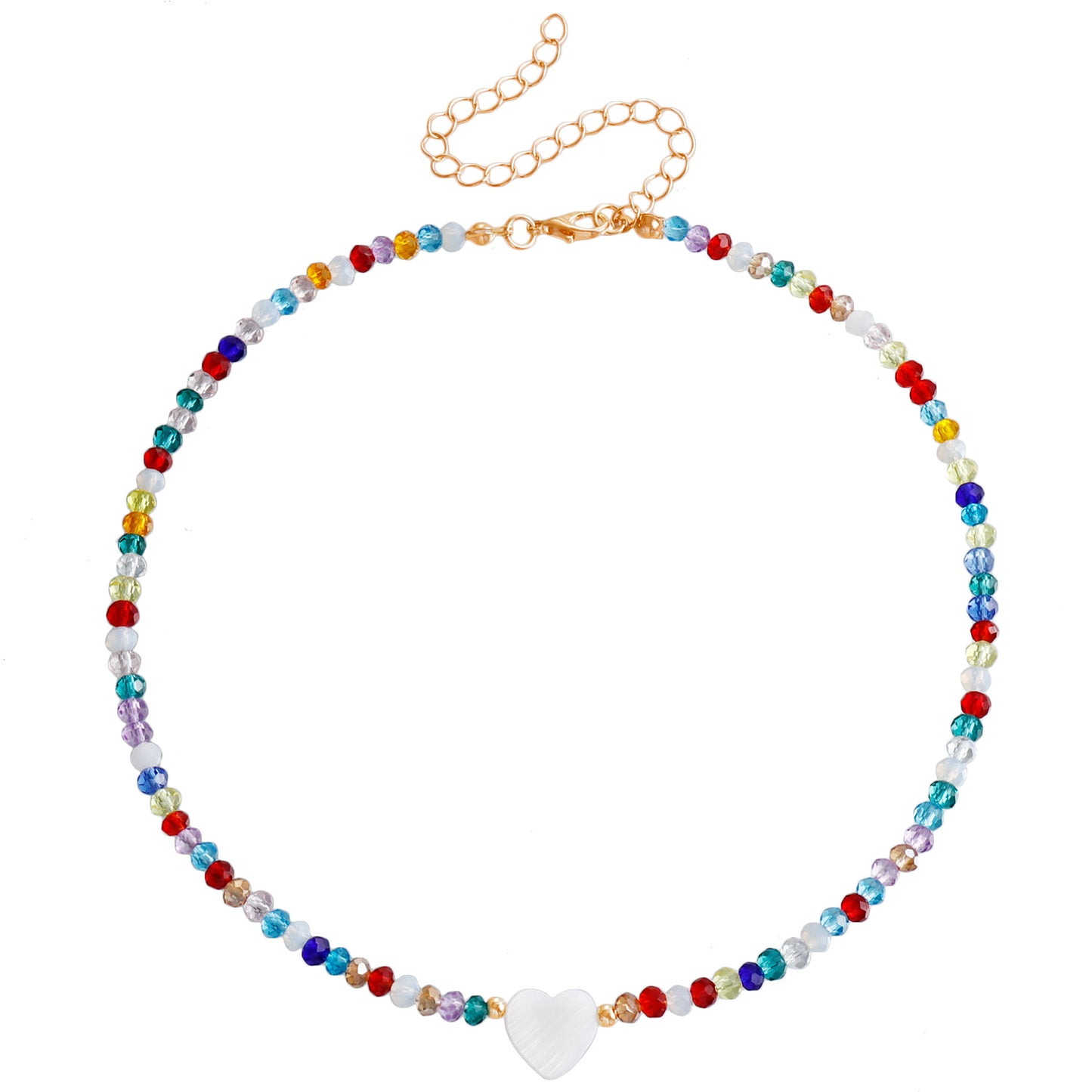 Women's Ornament Bohemian White Small Size Beads Necklaces