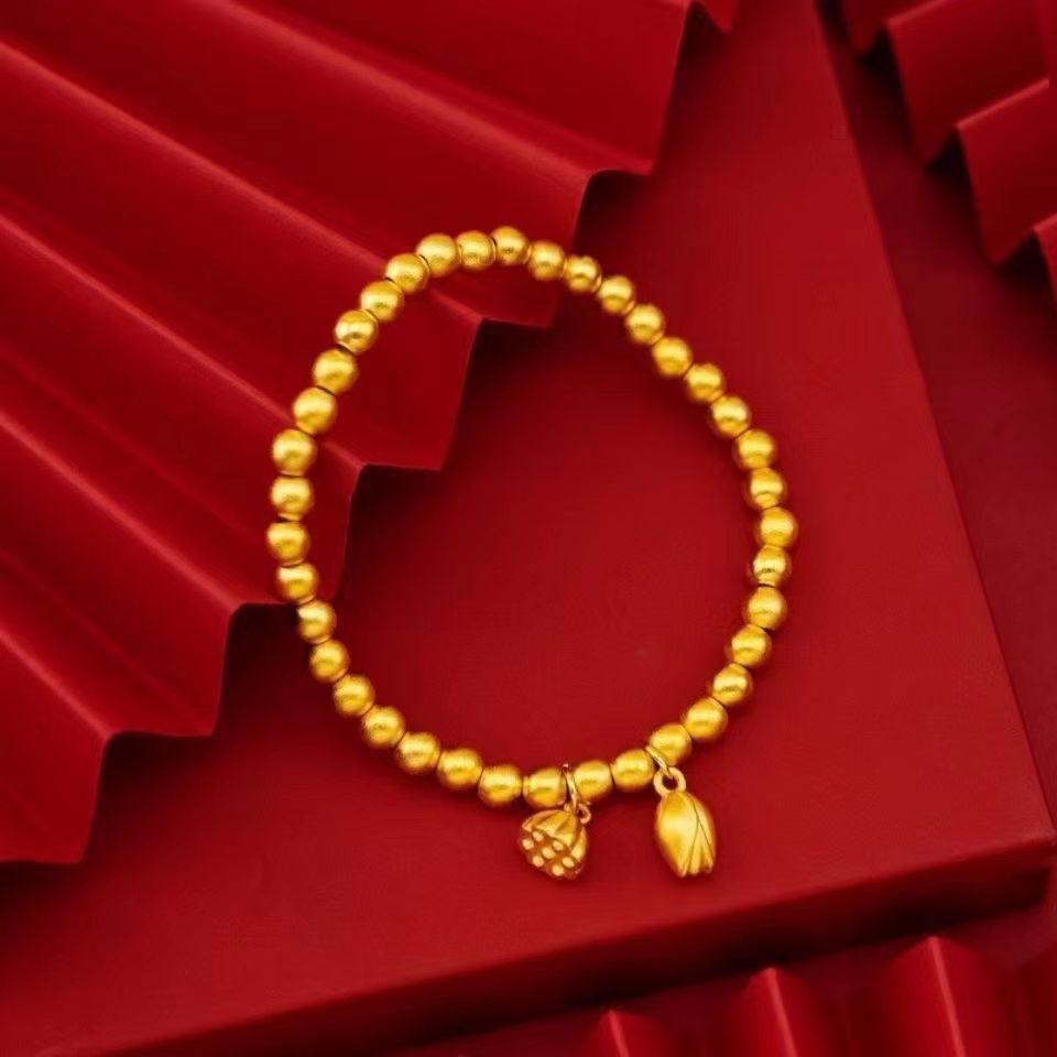 Live Sier Plated Lotus Flower Seedpod Sliver Bracelets