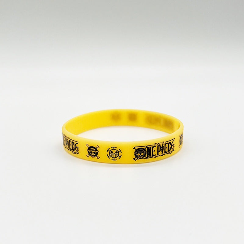 Anime One Piece Silicone Luminous Sports Wristband Bracelet
