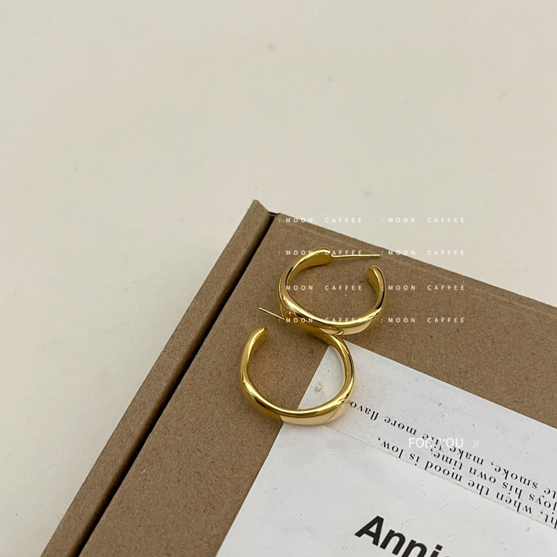 Needle Geometric Simple Irregular Type Design Earrings