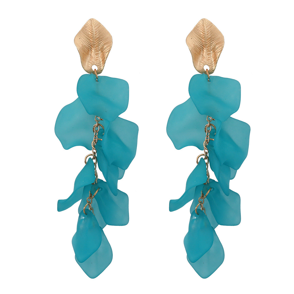 Women's Summer Flower Exaggerated Elegant Graceful Resin Earrings