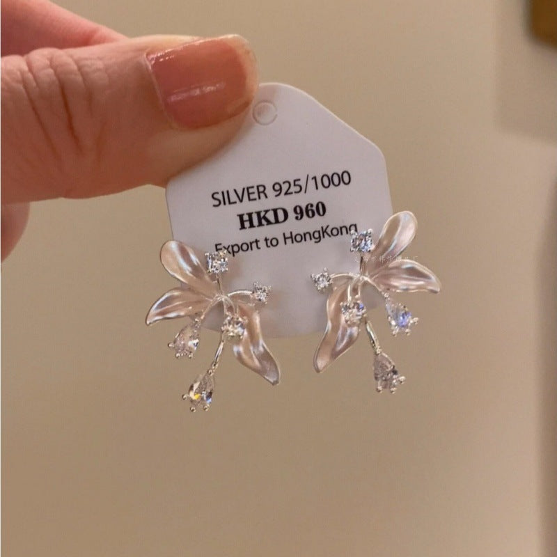Super Fairy Flash Light Luxury High-grade Earrings