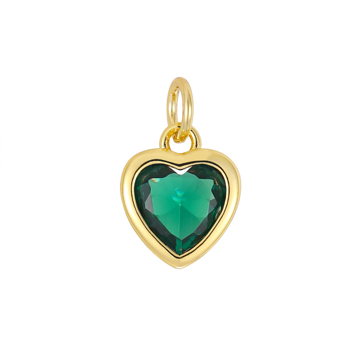 Love Gold Zircon Peach Heart Handmade High Pendants