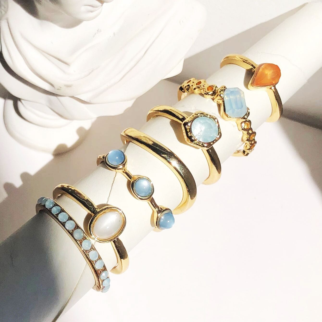 Knuckle Creative Cold Inlaid Rhinestone Index Finger Water Ring