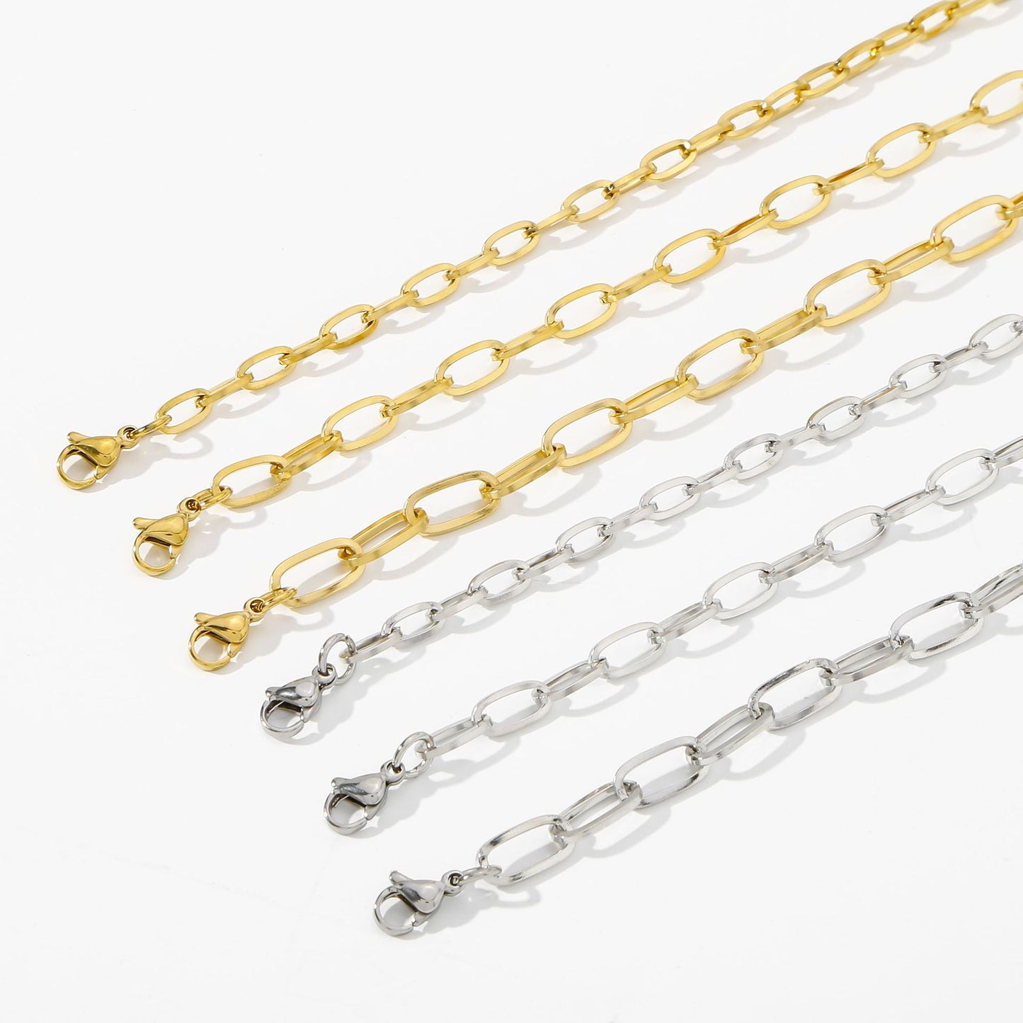 Return Square Line O-shaped Chain Unisex Necklaces