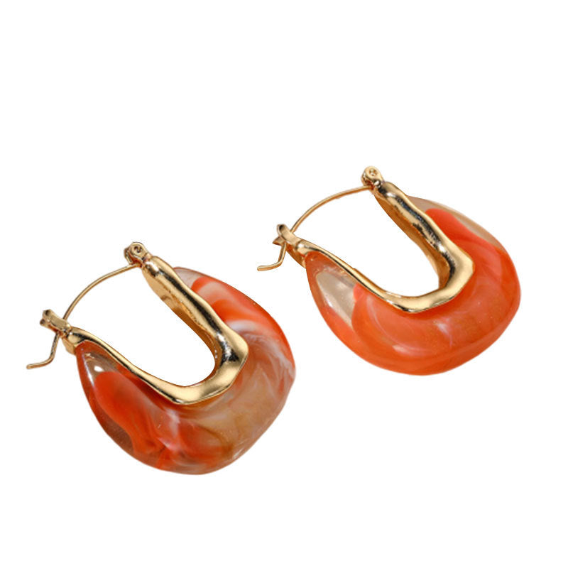 Women's Alloy Resin Gradient Color Handmade Eardrops Earrings