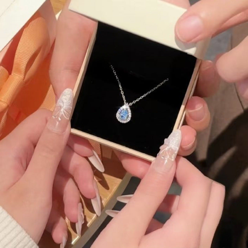 Water Drop Minority Simple Clavicle Chain Fashion Birthday Gift For Necklaces