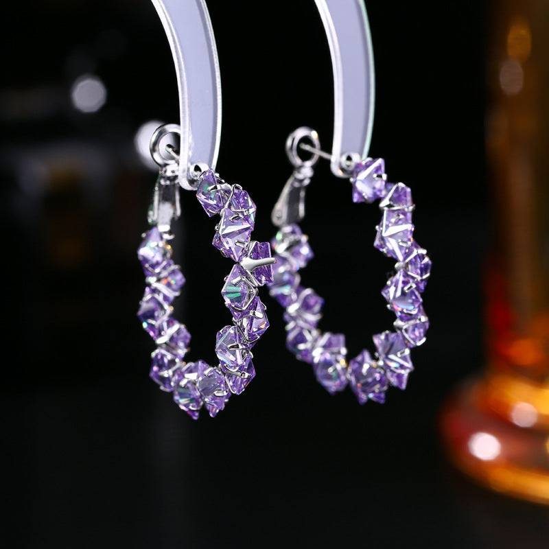 Color Ear Hook Eardrops Simple Temperamental Earrings