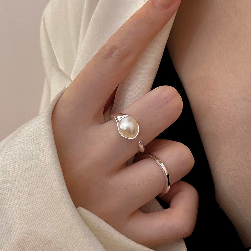 Sterling Sier Female Design Special Interest Light Luxury High Sense Ring