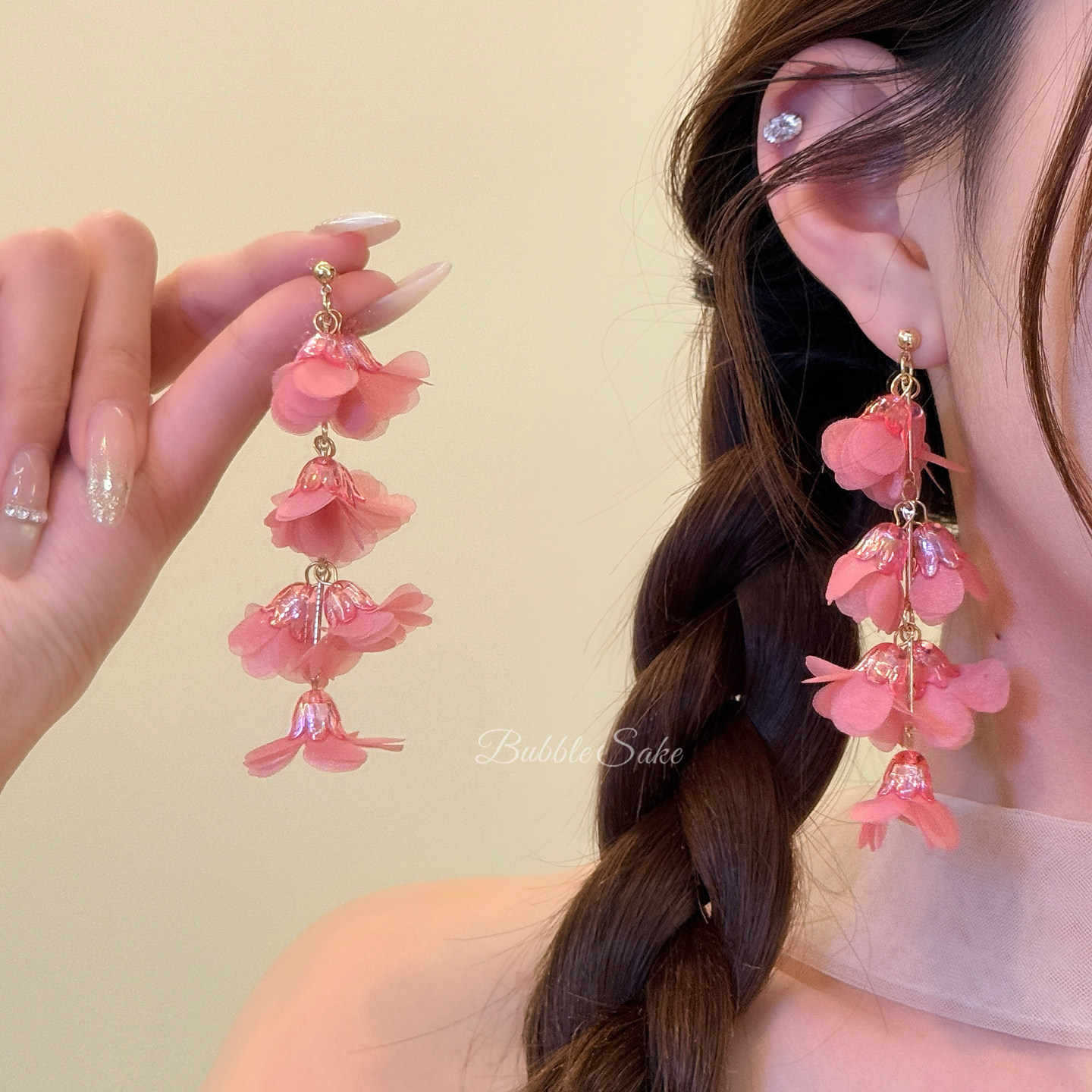 Tassel High-key Dignified High-grade Vacation Style Stud Earrings