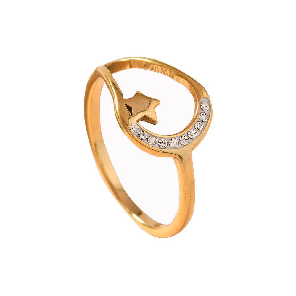 Korean Style Stylish Female Fashion Simple Cut Star Rings