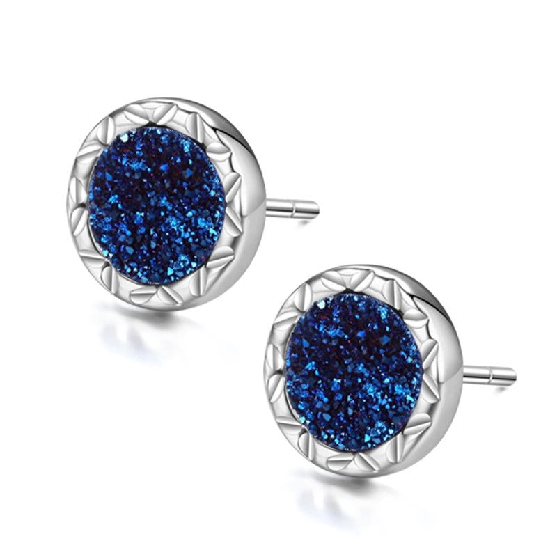 Men's Personality Black Agate High-grade Temperament Not Easy Earrings