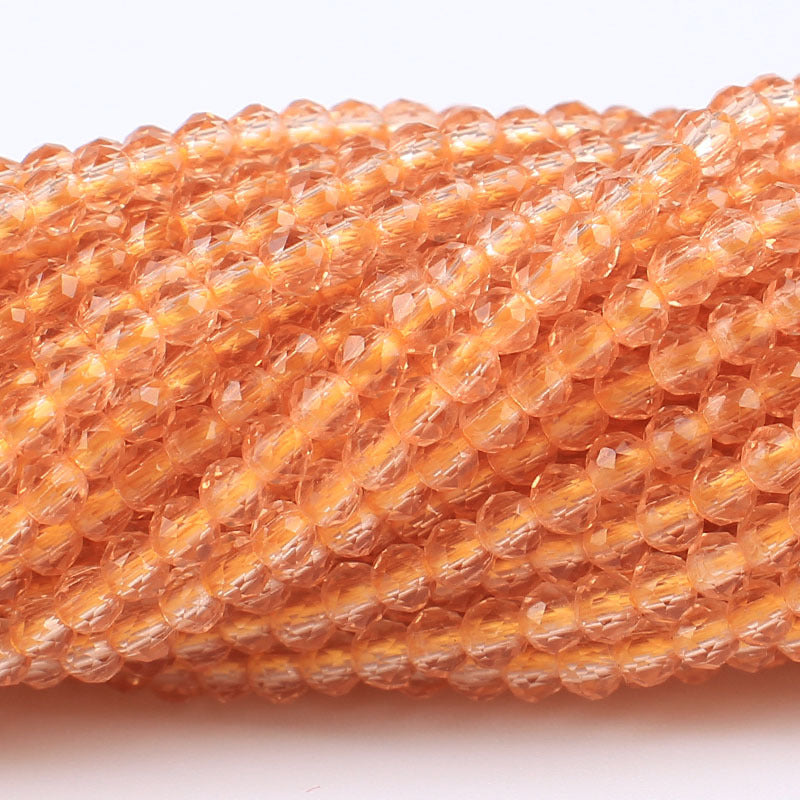 Transparent Glass Surface Cutting Beads Handmade Jewelry Accessories