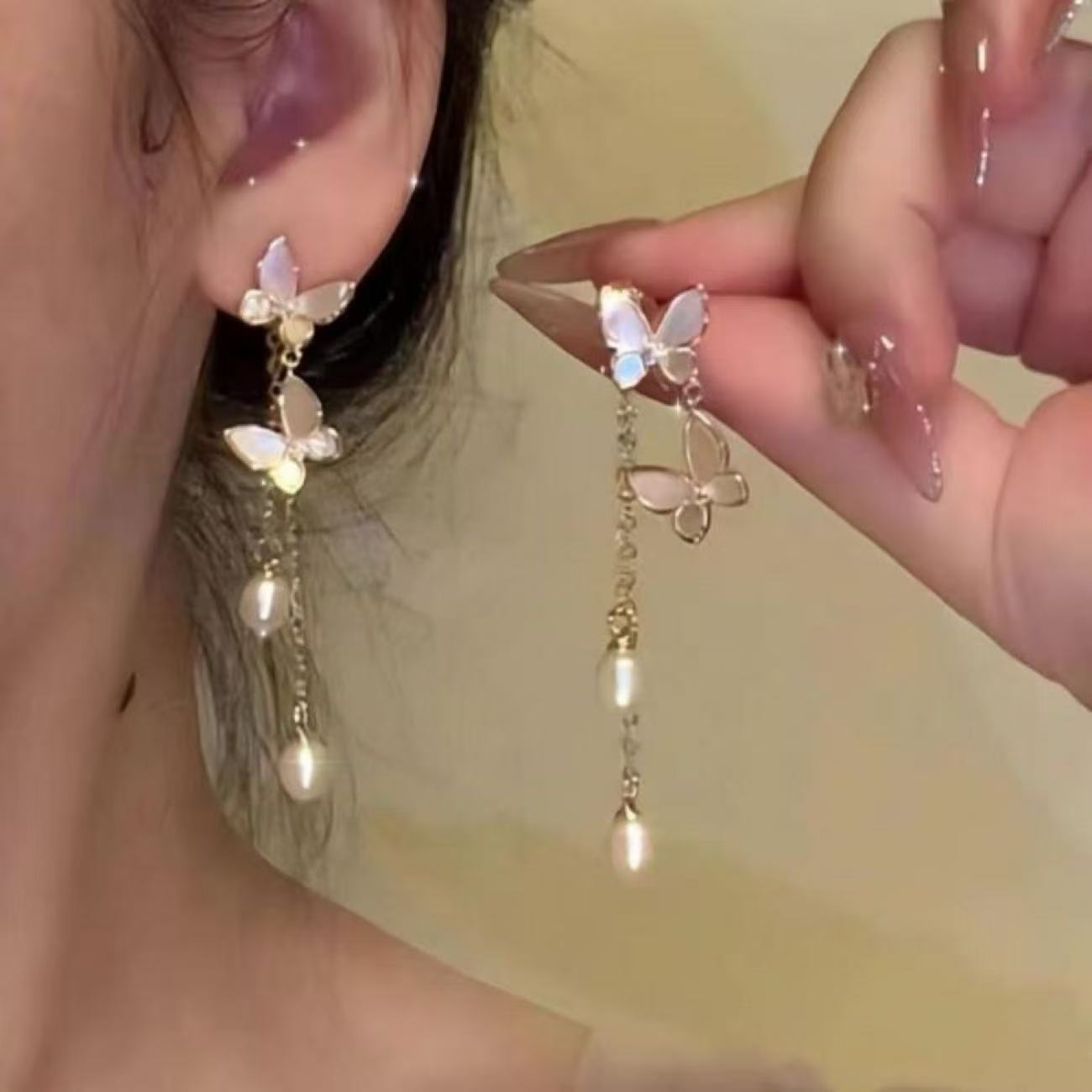 Luxury Pearl Water Drop Niche High Sense Temperament Fashion Earrings