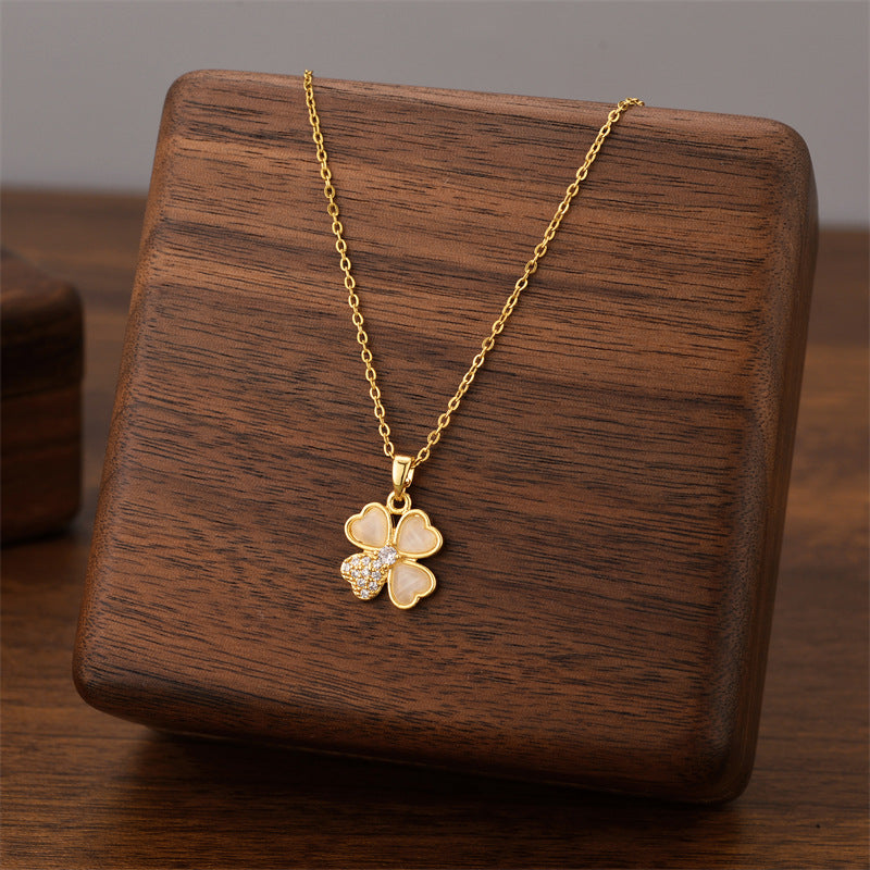 Titanium Steel Female Niche Simple Temperament Clavicle Pendants