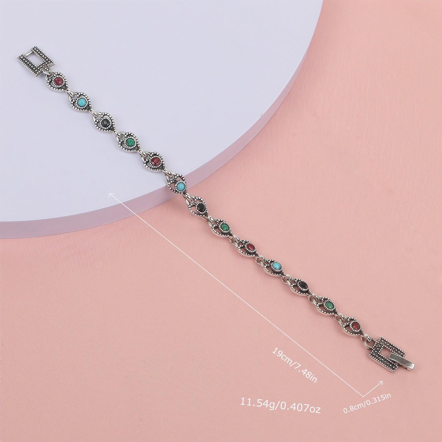 Women's Personality Retro Ethnic Style Inlaid Turquoise Bracelet