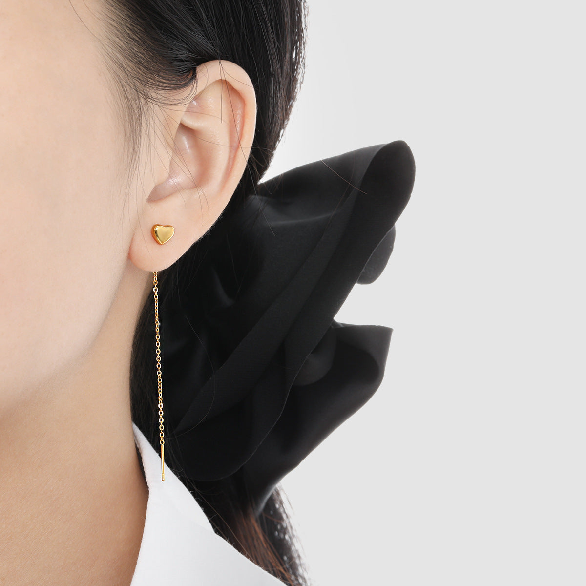 Women's Simple Heart Shape Earline Fashion Personality Ear Line
