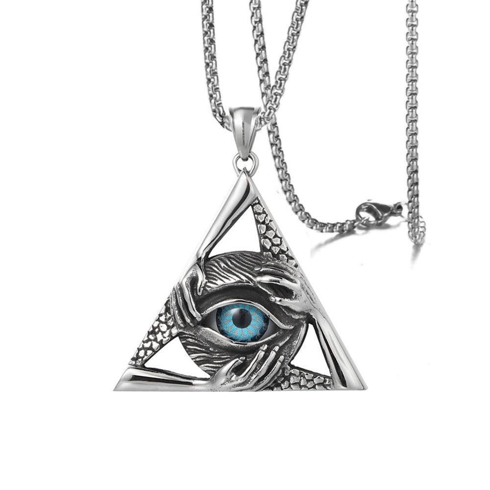 Casting Triangle Eye Stainless Fashion Accessories Necklaces