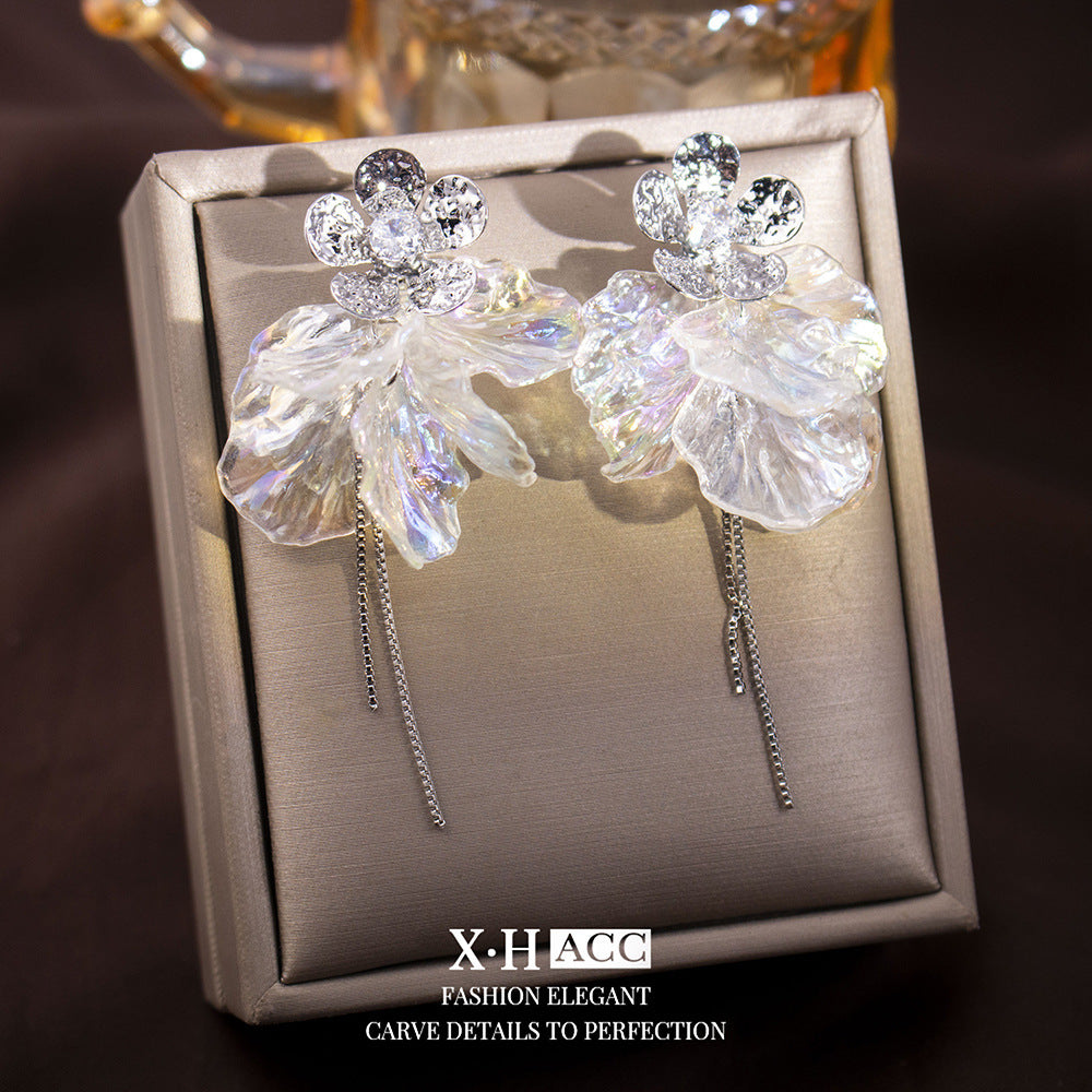 Elegant Zircon Butterfly Tassel Gentle Stylish Personality Stud Earrings
