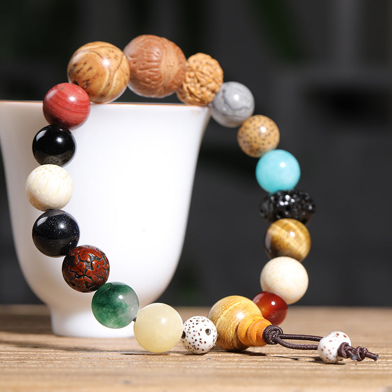 Bodhi Seed Beads Eighteen Prayer Buddha Bracelet