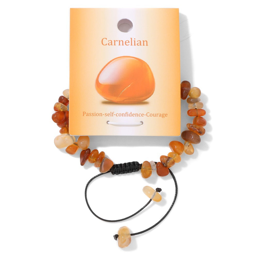Irregular Gravel Female Crystal Energy Stone Beaded Couple Bracelet