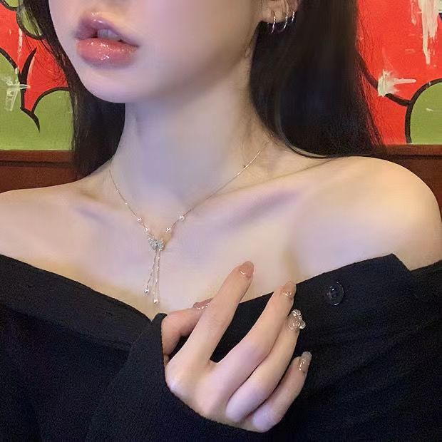 Pearl Tassel Female Light Luxury Gentle Necklaces
