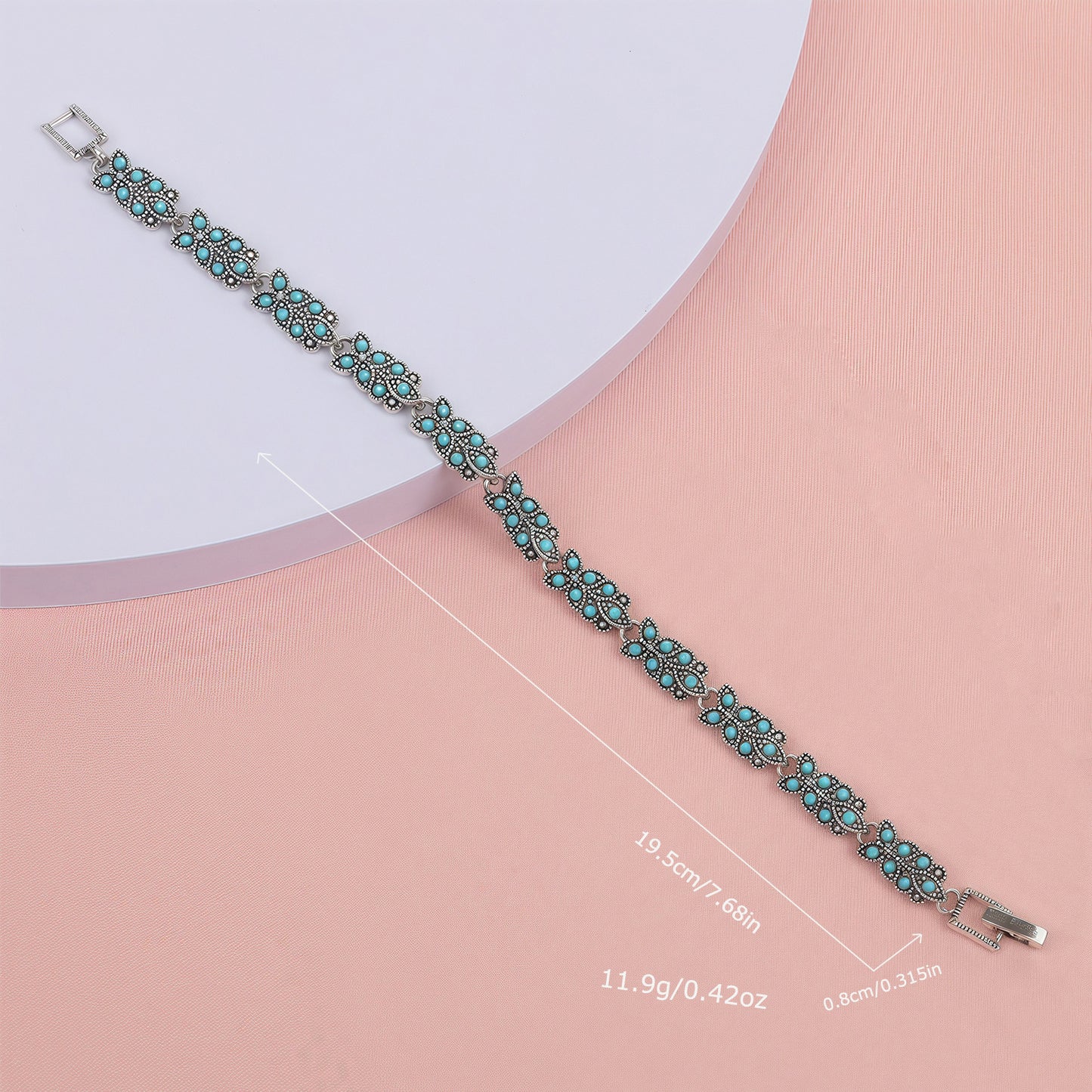 Women's Personality Retro Ethnic Style Inlaid Turquoise Bracelet