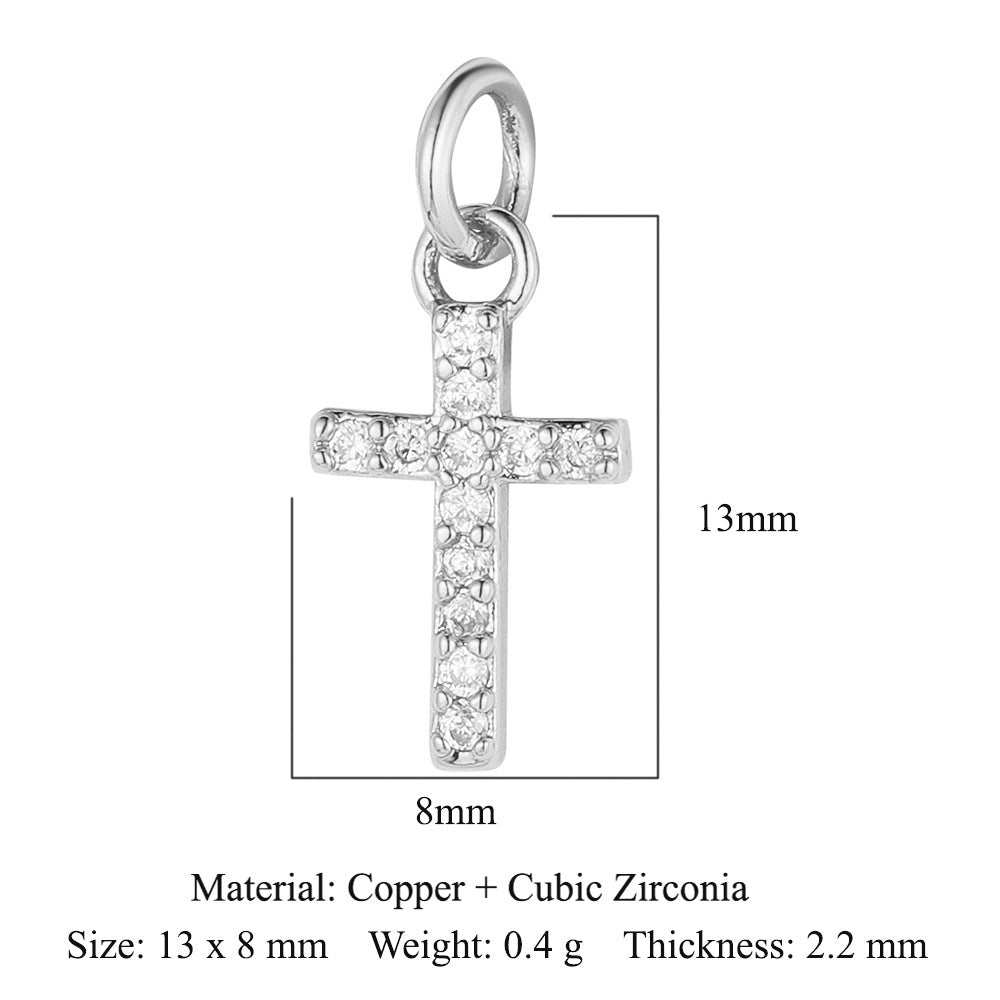 Star Moon Copper Zircon Ornament Accessories Lightning Eye Pendants