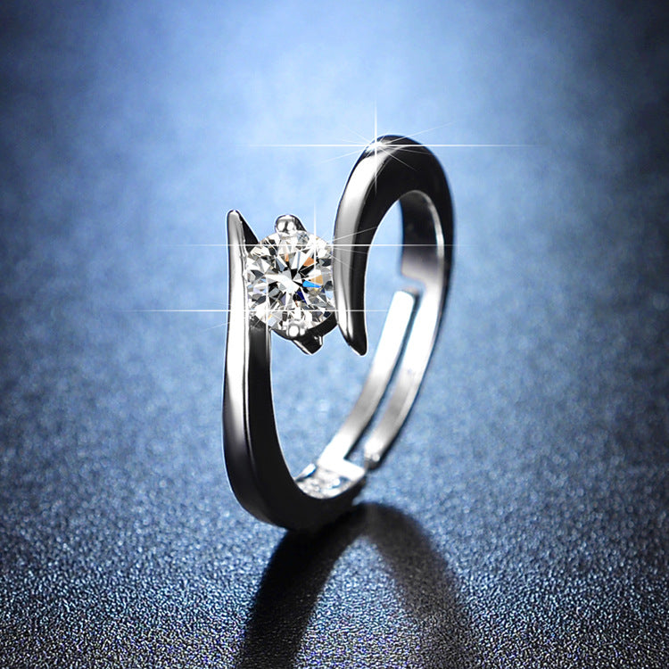 Women's Moissanite More Than Karat Imitation Diamond Rings