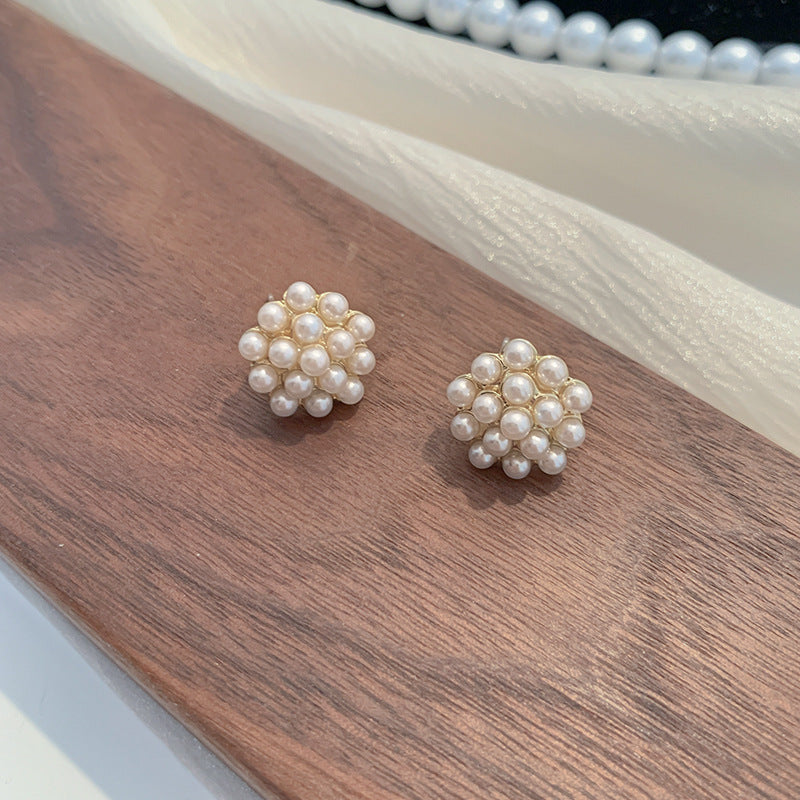 Live Broadcast High Sense Temperamental Pearl Earrings