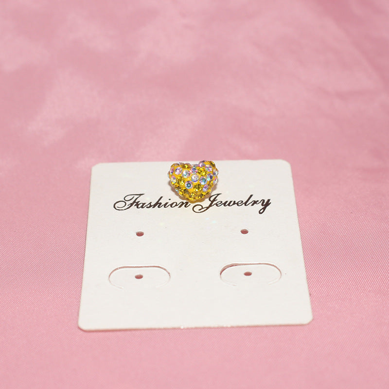 Titanium Steel Ear Fashion Three-dimensional Double-headed Twist Small Heart Shape Stud Earrings