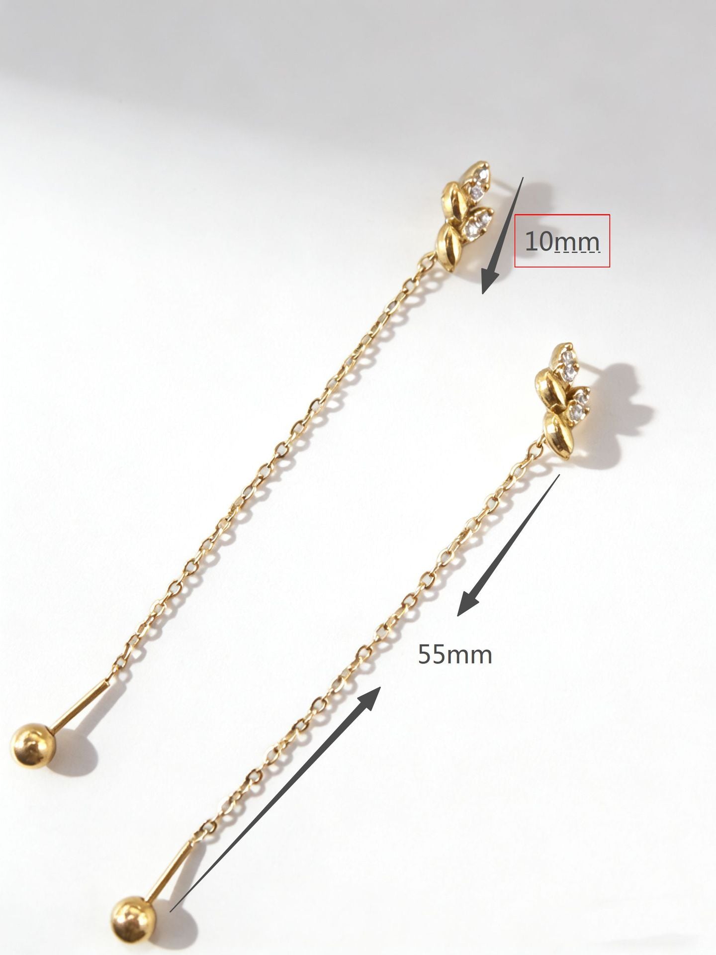 Style Long Golden Tassel Female Graceful Fashionable Advanced Diamond Titanium Rings