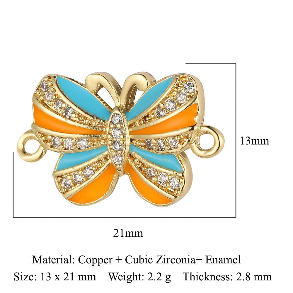 Copper Zircon Ornament Accessories Love Crown Pendants