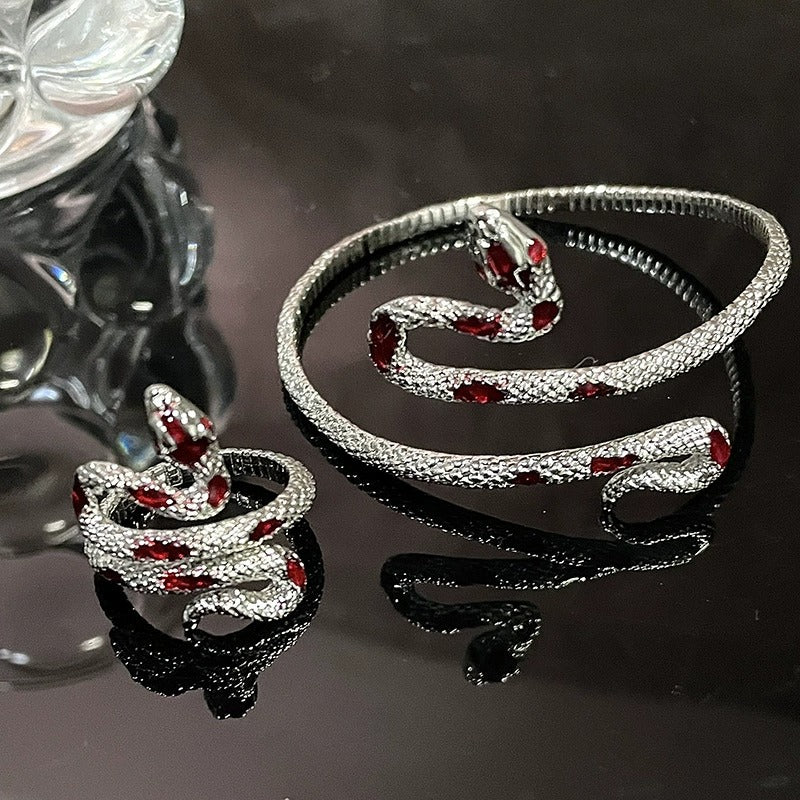Women's & Men's Niche Snake-shaped Cold Light Luxury Open Unisex Style Personality Bracelets