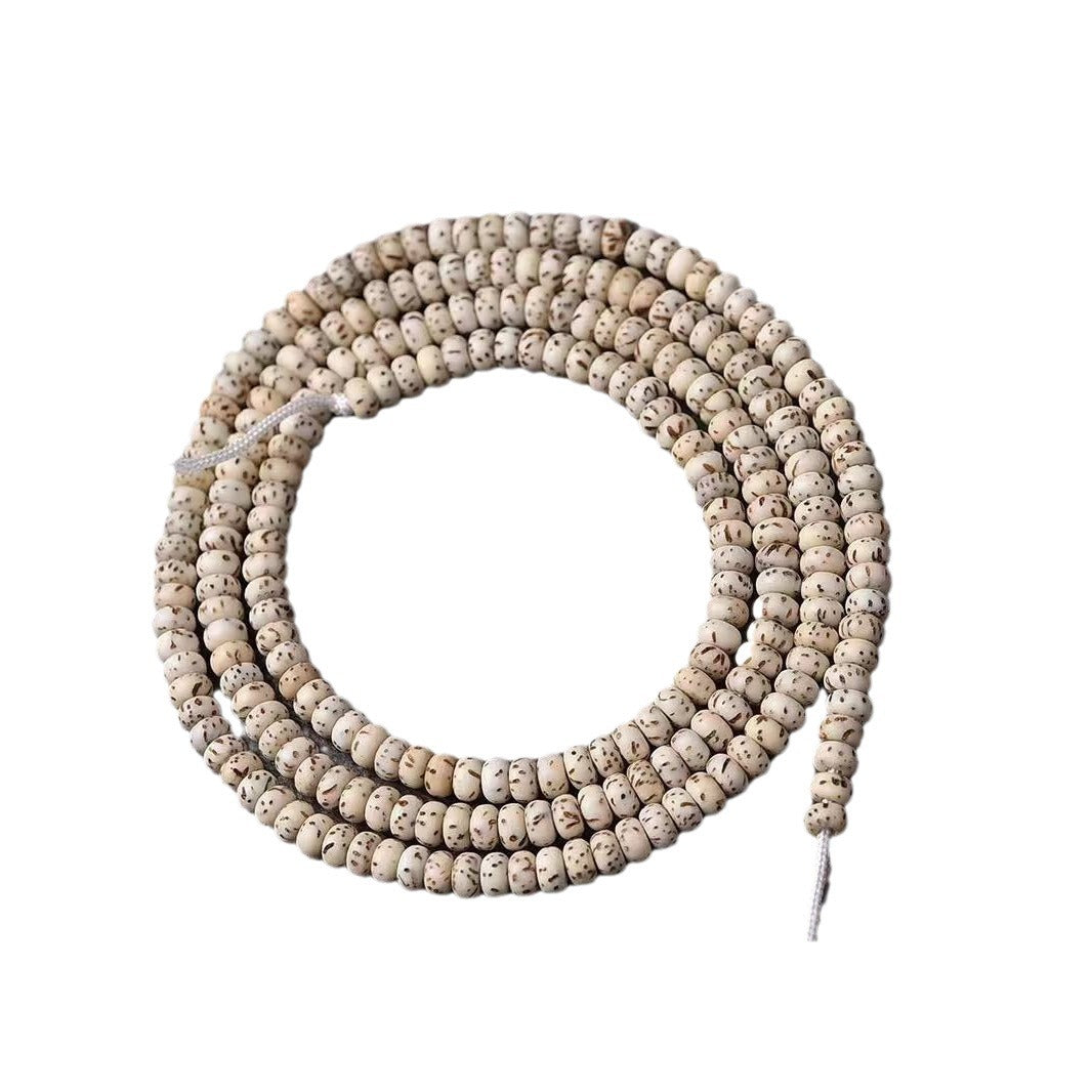 Hainan Dry Grinding Smooth White Bodhi Long Mini Tablets Bracelets