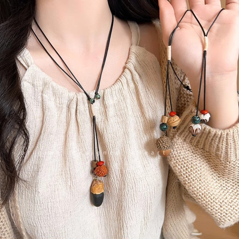 Women's Chinese Zen Ethnic Style Butterfly High-grade Retro Necklace