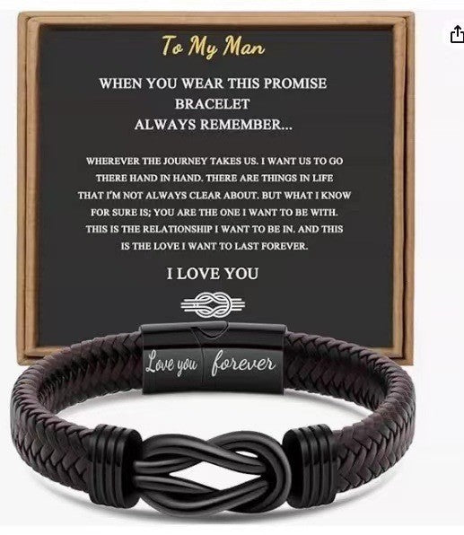 Men's Stainless Steel Lettering For Free Son Magnetic Bracelets