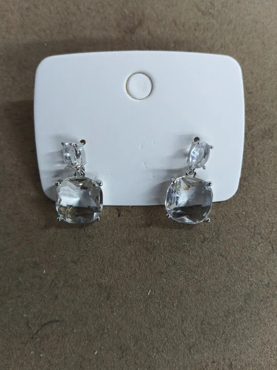 Gold Plated Sier Needle Zircon Round Female Light Luxury Stud Earrings