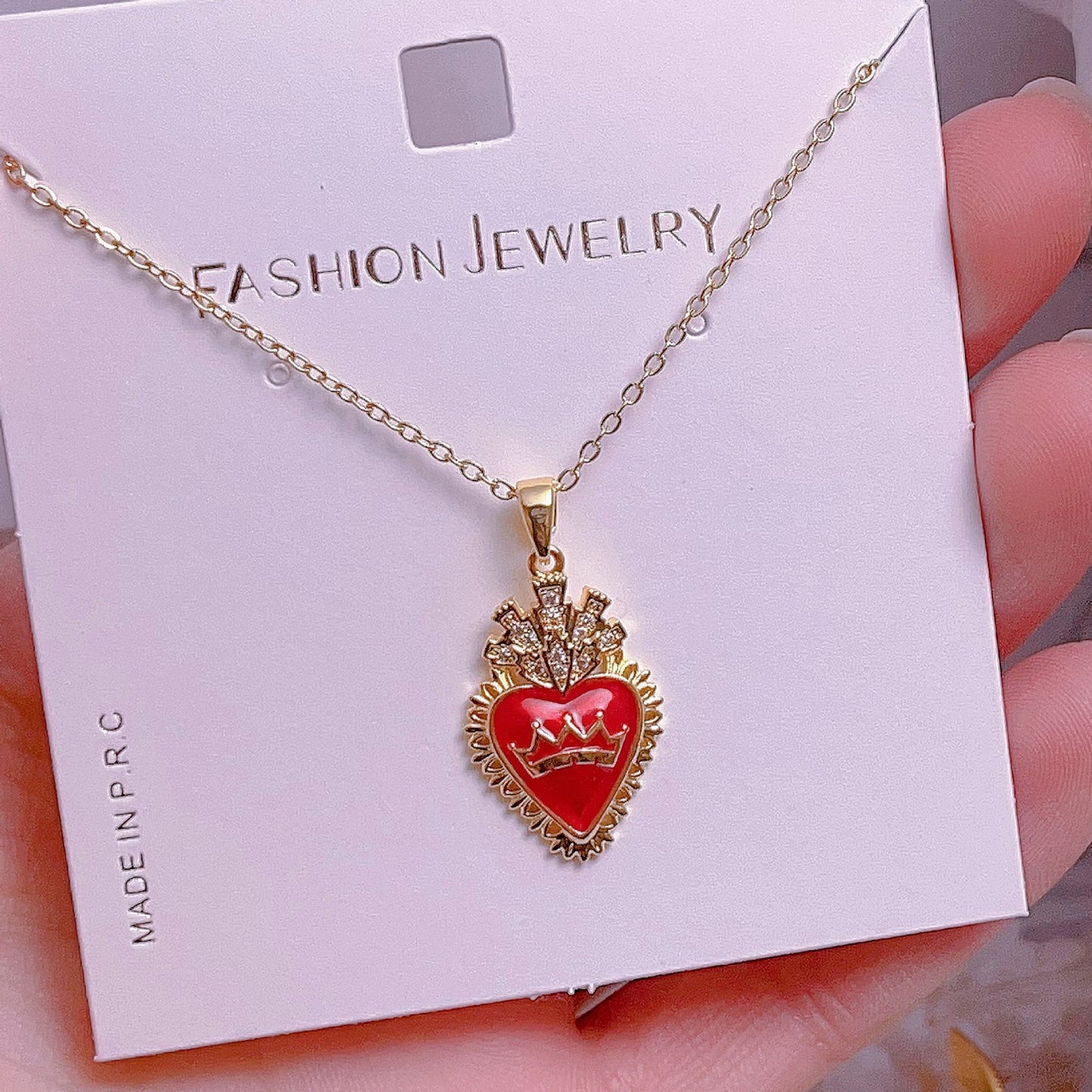 Women's Fashion Simple Love Design Light Luxury Necklace