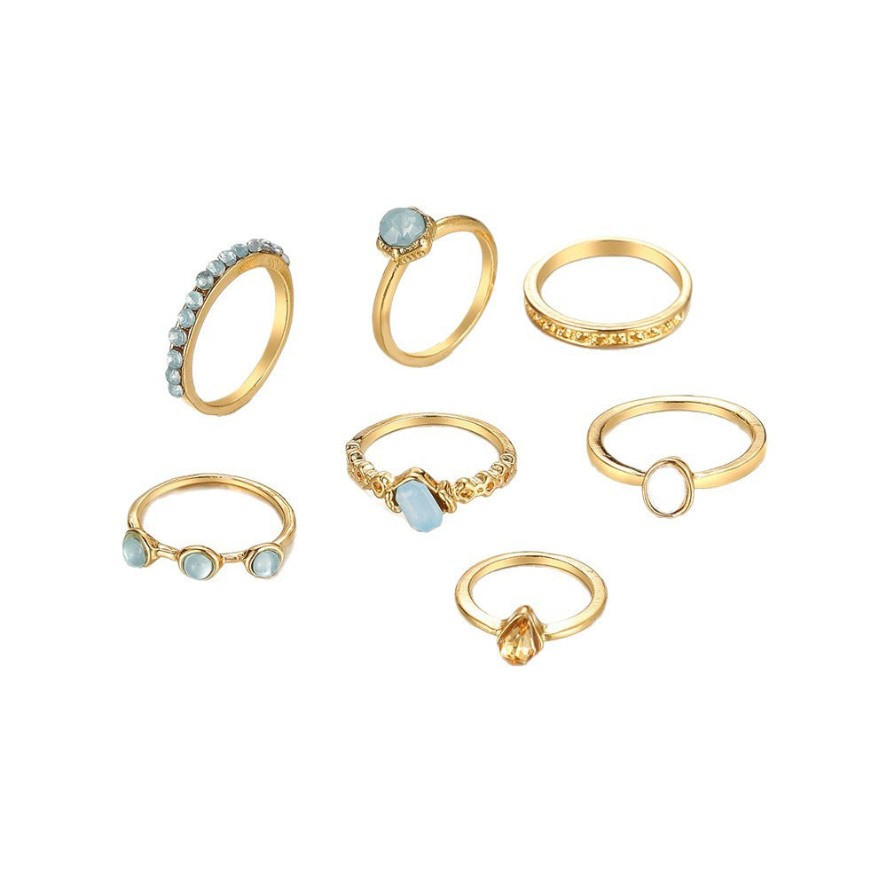 Knuckle Creative Cold Inlaid Rhinestone Index Finger Water Ring