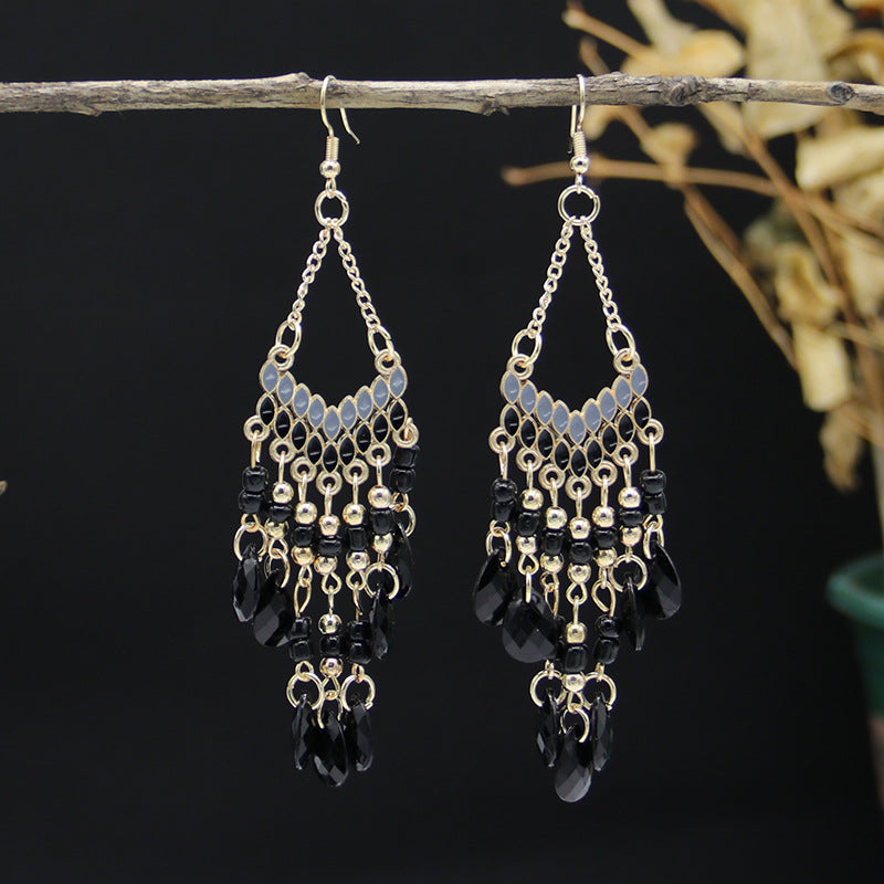 Women's Style Trendy Bohemian Retro Water Drop Temperamental Earrings