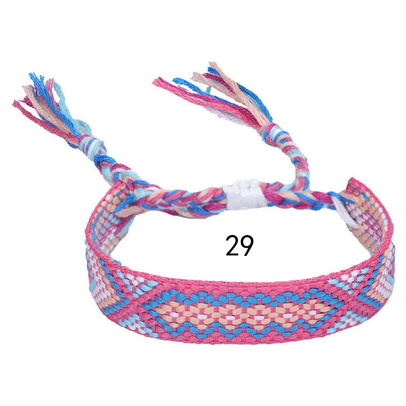 Nepal Ethnic Style Woven Colorful Tassel Lucky Friendship Bracelets