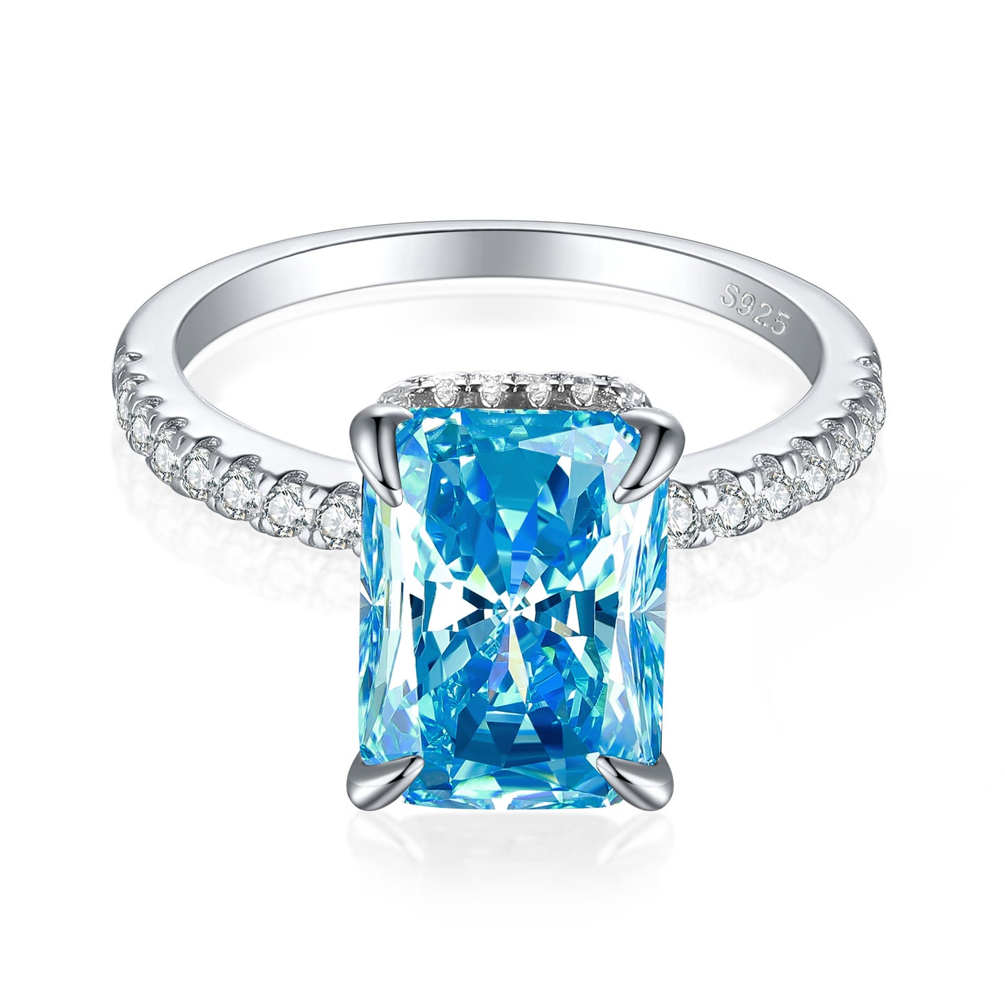 Karat High Carbon Rhinestone Female Niche Advanced Light Rings