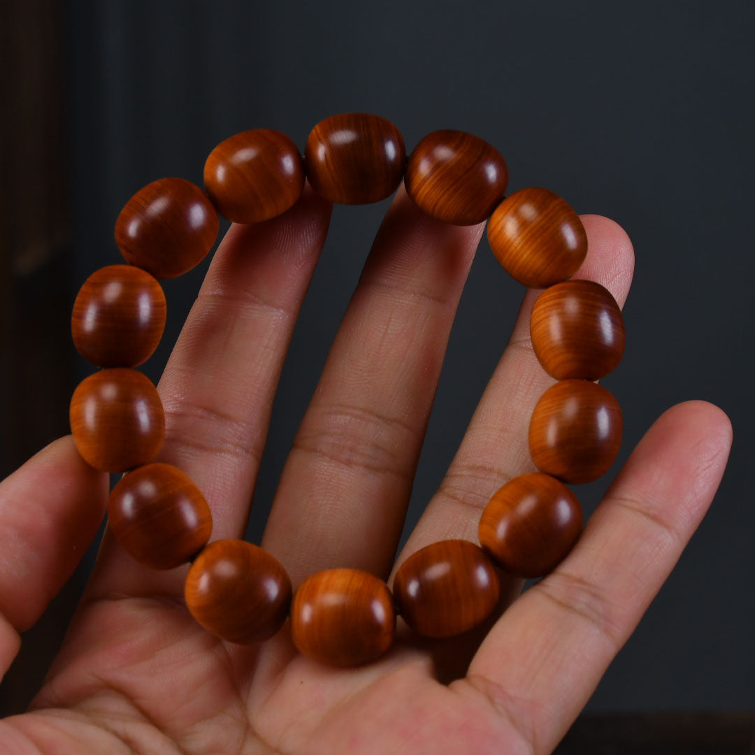 Women's & Men's Arborvitae Lightning Transparent Buddha Beads Live Studio Drainage Temple Bracelet