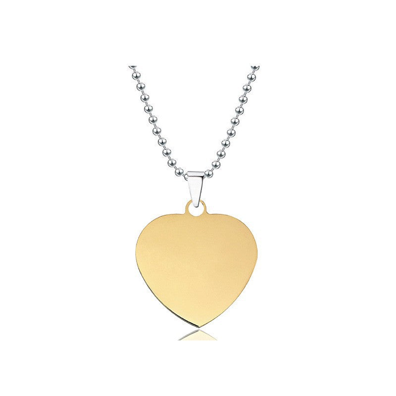 Laser Color Printing Material Holiday Gift Lettering Stainless Necklace