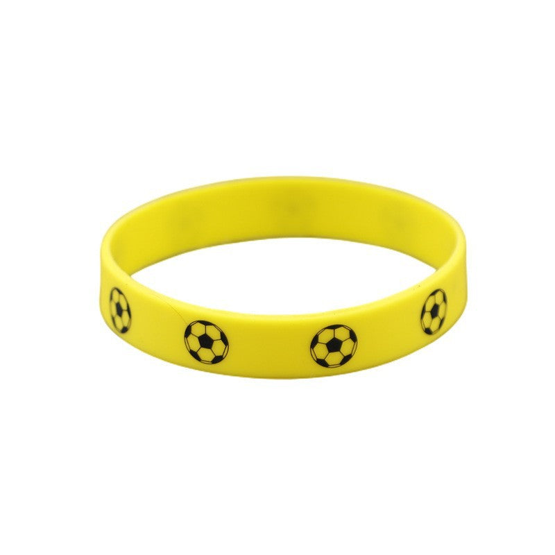 Football Silicone Qatar World Cup Theme Sports Rubber Wristband Fans Bracelets