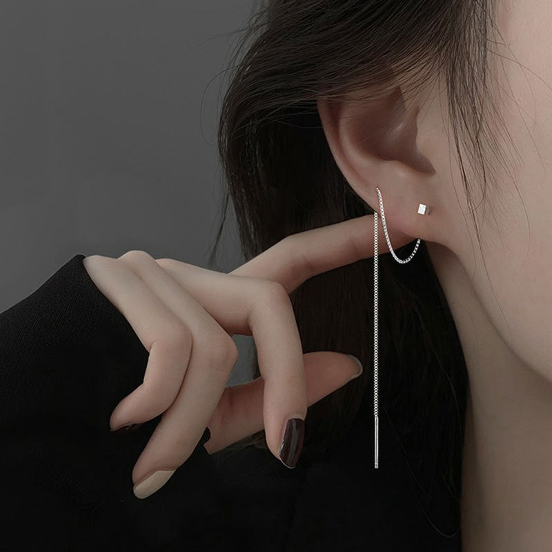 Women's Square Lines Summer Simple Cold Style Long Ear Line