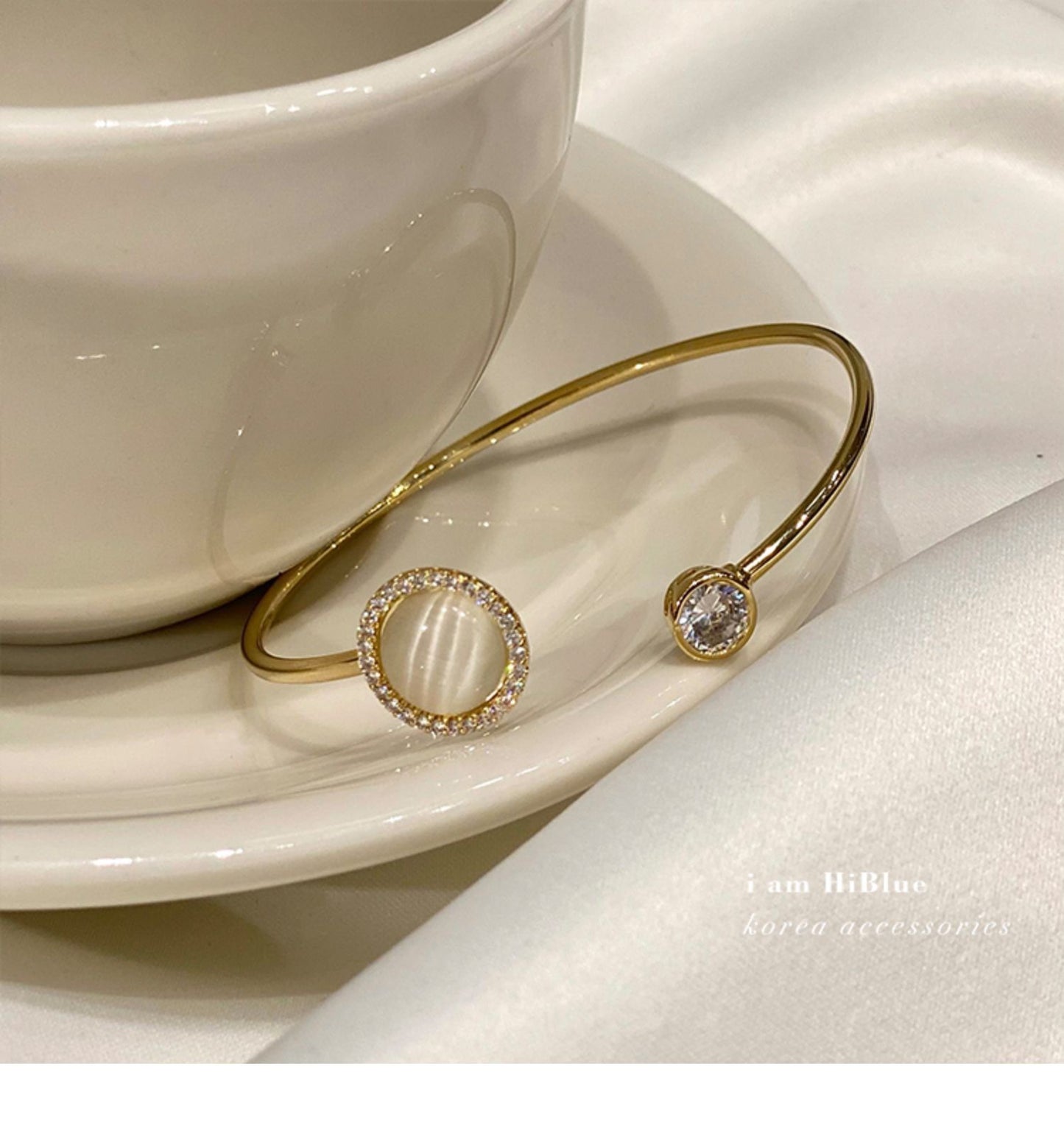 Clavicle Chain Micro Inlaid Zircon Round Rings