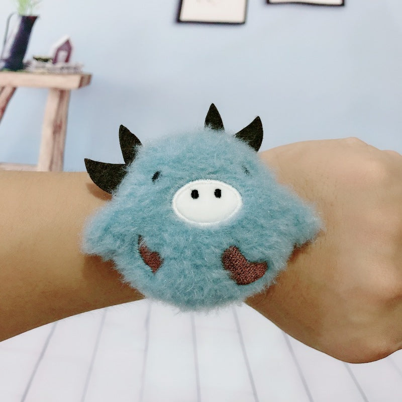 Children's Plush Cartoon Pop Cute Sun Flower Couple Female Dinosaur Slap Bracelet