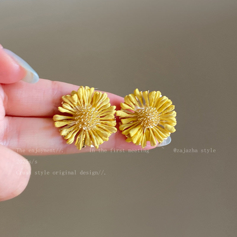Seaside Vacation Style Flower Tassel Female Atmosphere Fairy Beaded Rings